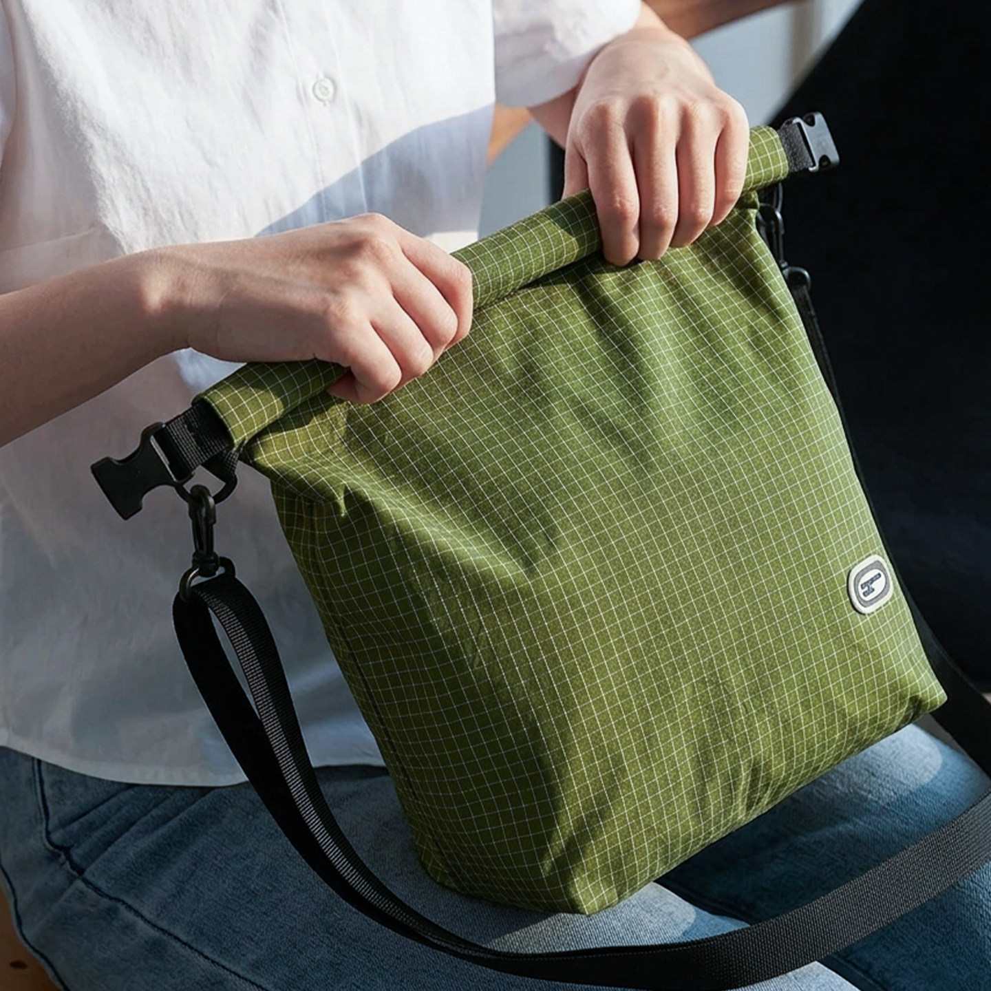 Dyneema Mesh Shoulder Bag Water-Repellent Tear-Resistant | Light Multi-Purpose Crossbody Tote for Travel Gym Shopping - 图片 5